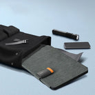 Front view of the RINECOPO Eco 11 36W portable solar charger featuring a durable textile exterior