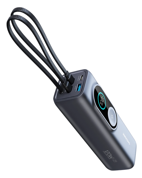 RINECOPO 25000mAh Laptop Power Bank 170W,Build-In cables